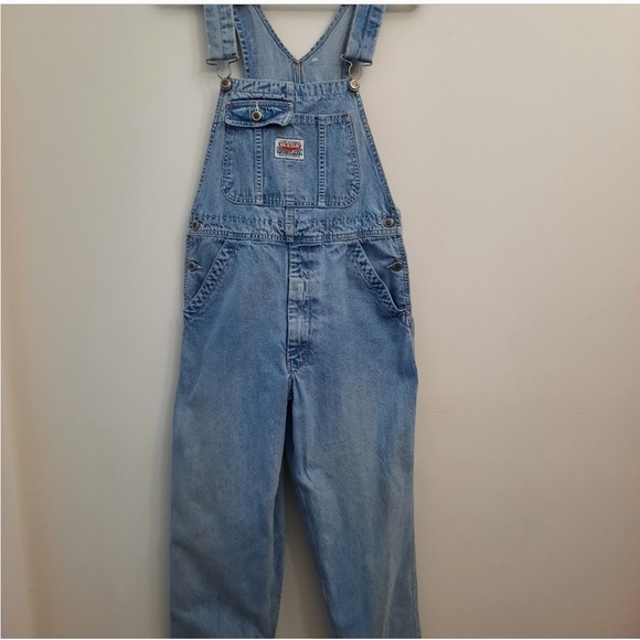 Vintage Ikeda 90s Y2K Denim Genuine Classic Distressed Bib Overalls - Picture 2 of 2